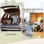 24/26 Inch Beach Cruiser Bike for Women Folding Bikes, 7-Speed Womens Bike with Basket and Coffee Cup, Womens Foldable Bicycle Commuter Bikes for Adults, Adjustable Seat & Dual V-Type Brakes