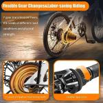 WUSILILU Folding Bike, Foldable Bicycle with 7 Speed Gears 20-inch Wheels Easy Folding City Bicycle with Dual Disc Brakes for Adult, Teenager, Traveling, Exercising, Commuting