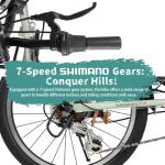 AVASTA 20 Inch Folding Bike for Men Male and Women Female with 7-Speed, Dual C-Brake, Fender, Rear Rack and Bicycle Basket, Green