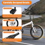WUSILILU Folding Bike, Foldable Bicycle with 7 Speed Gears 20-inch Wheels Easy Folding City Bicycle with Dual Disc Brakes for Adult, Teenager, Traveling, Exercising, Commuting