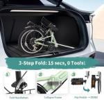 AVASTA 20 Inch Folding Bike for Men Male and Women Female with 7-Speed, Dual C-Brake, Fender, Rear Rack and Bicycle Basket, Green