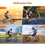 LIYUANJUN 20 Inch Folding Bike, 7 Speed Foldable Bike Height Adjustable High Carbon Steel Frame Dual Disc Brakes Folding Bicycle for Adults Teenager Men and Women (White)…