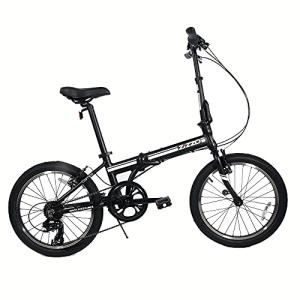 ZiZZO Campo 20" Folding Bike - 7-Speed Black