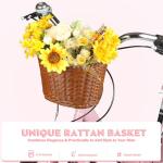 EISYROOD 26Inch Foldable Women Bike, Womens Folding Bike with Basket, 7 Speed Beach Cruiser Fodable Bike for Women with Cushion, V-Brakes, Quick Install for Adults, Womens (Pink)