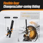 Lzerahera 20 inch Folding Bike Folding Compact City Commuter Bike with 7 Speed Gears Easy Folding City, Adjustable Stem, Bicycle Foldable Bicycle with Disc Brake Front and Rear Fenders