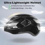 Lightweight Bike Helmet with LED Light & Goggles