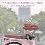 BGGFNZ 24/26 Inch Foldable Beach Cruiser Bike for Women, 7 Speed Folding Bikes for Adults, Womens City Bike with Basket & Adjustable Seat, Step Through Commute Bikes for Women Adults