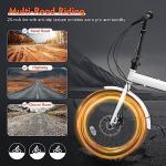 DCEHKR 20-inch Foldable Bike Folding Bicycle with 7-Gear Transmission, Front and Rear Disc Brakes Bicycle Made of Aluminum Alloy Folding Bike Suitable for Men Riding, Women Riding (Straight Bar)