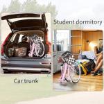 BGGFNZ 24/26 Inch Foldable Beach Cruiser Bike for Women, 7 Speed Folding Bikes for Adults, Womens City Bike with Basket & Adjustable Seat, Step Through Commute Bikes for Women Adults