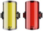 Knog Cobber Reflex Bike Light Twinpack, 320 Lumens Front & 170 Lumens Rear USB Rechargeable LED Bicycle Lights, 330° Wide Beam, 8 Light Modes, IP67 Waterproof