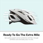 Schwinn Thrasher Helmet for Adults, White, Size 58-62 cm for Riders Ages 14+, Lightweight Microshell, Adjustable Dial and Straps, Interior Padding, 20 Air Vents, Removable Visor, Adult Bike Helmet