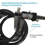 Lumintrail 4 Feet Bike Locks 2 Pack Heavy Duty Anti Theft with Combinations - Bike Cable Lock with Mounting Bracket (2 Pack, Black)