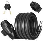Titanker Bike Lock, Bike Lock Cable 4 Feet Coiled Secure Bicycle Locks with Keys Scooter Locks Bicycle Locker 1/2 Inch Thick Heavy Duty Anti Theft Bike Cable Lock with Mounting Bracket