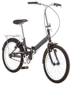 Schwinn Hinge Folding Bike with Rear Rack, Grey