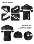 INBIKE Cycling Jersey Men Set Short Sleeve Bike Shirt Gel Padded Shorts for Summer Black L