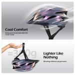 Odoland Bike Helmet with Cycling Sunglasses, Adjustable Size Adult Cycling Helmets for Men Women Road Bike Mountain Ebike, Lilac