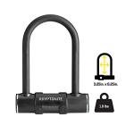 Kryptonite Bike U-Lock with Braided Steel Cable, High Security Anti-Theft Bicycle U Lock, 12mm Shackle and 8mm x4ft Length Security Cable with Keys for Scooter Road Mountain Bikes
