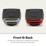 Schwinn Quick Wrap Bike Light Set, LED, 40 and 10 Lumen, Easy to Attach Headlight and Taillight, COB Lighting for Brighter Appearance, Tool-Free Install, Battery Operated, for City and Road Riding