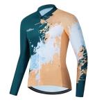 Cycle-Run Women Cycling Bike Jersey Long Sleeve with 3 Rear Pockets- Moisture Wicking, Breathable, Quick Dry Biking Shirt