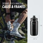 ELITE Fly Tex Cycling Water Bottle 750ml – Black – Ultra-Lightweight, BPA-Free, Easy-Squeeze Sports Bottle for Road, MTB & Gravel