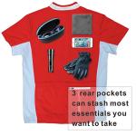 bpbtti Women's Half Zipper Short Sleeve Cycling Jersey Bike Biking Shirt with 3-Rear Pockets (Red/White, Large)