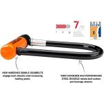 Kryptonite Evolution Mini-7 Bike U-Lock with 4 ft Security Cable - 7mm Max - Performance Steel Shackle with Double Deadbolt, Includes 3 Keys, Convenient Carry Bracket - Compact High-Security Bike Lock