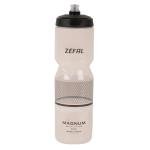 Zefal Magnum 975ml Bike Water Bottle – Translucent Black – Large 33 oz BPA-Free Polypropylene Cycling Bottle with Soft Silicone Nozzle, Odorless Taste, Secure Fit & Lightweight French Construction