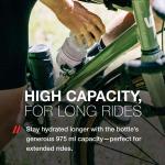 Zefal Magnum 975ml Bike Water Bottle – Translucent Black – Large 33 oz BPA-Free Polypropylene Cycling Bottle with Soft Silicone Nozzle, Odorless Taste, Secure Fit & Lightweight French Construction