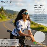 ARVENTO Professional Cycling Jersey Short Sleeve- Smooth Durable Zipper & Anti-Sag Pockets, Performance Fit, Breathable Quick-Dry Road Bike Shirt for Men & Women