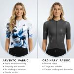 ARVENTO Professional Cycling Jersey Short Sleeve- Smooth Durable Zipper & Anti-Sag Pockets, Performance Fit, Breathable Quick-Dry Road Bike Shirt for Men & Women