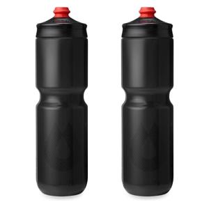 HydraPak | Polar Bottle - Breakaway Surge Lightweight Bike Water Bottle 2-Pack - High Flow, Cycling & Sports Squeeze Bottle (Charcoal, 880ml / 30oz)