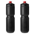 HydraPak | Polar Bottle - Breakaway Surge Lightweight Bike Water Bottle 2-Pack - High Flow, Cycling & Sports Squeeze Bottle (Charcoal, 880ml / 30oz)