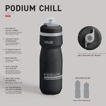 CamelBak Podium Chill Bike Insulated Squeeze Water Bottle White/Black, 21oz