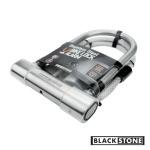 BLACKSTONE Stainless Steel U Bike Lock - 130dB Alarm, Reinforced 14mm Shackle - Ideal for Urban Cyclists & E-Bikes w/Double-Looped Steel Cable