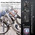 Sportneer Bike Lock - High Security Folding Bicycle Lock Art Certified - Bike Locks Heavy Duty Anti Theft with 3 Stainless Keys and Mount Bracket for Bicycles Scooter Ebike - 95cm/3.12ft, 2.86lbs