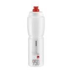 ELITE Jet Cycling Water Bottle – 950ml – Clear with Red Logo – High-Flow, Biodegradable, BPA-Free