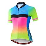 Cycling Jersey Womens Bike Jersey Zip Mountain Cycle Shirts Short Sleeve Road Bicycle Tops Pro Team Racing MTB Tops for Ladies Female Clothing wear Size XXL