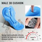 baleaf Men's Bike Shorts 3D Padded Cycling Road Biking Bicycle Riding Clothes Pockets UPF 50+ MTB Accessories Tights Black L