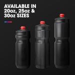HydraPak | Polar Bottle - Breakaway Surge Lightweight Bike Water Bottle 2-Pack - High Flow, Cycling & Sports Squeeze Bottle (Charcoal, 880ml / 30oz)