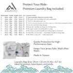 ARVENTO Professional Cycling Jersey Short Sleeve- Smooth Durable Zipper & Anti-Sag Pockets, Performance Fit, Breathable Quick-Dry Road Bike Shirt for Men & Women