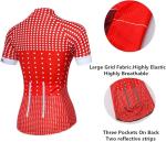 PSPORT Womens Cycling Jersey Short Sleeve Bike Shirt Road Bicycle Jersey Summer Biking Tops with 3 Rear Pockets