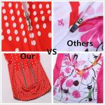 PSPORT Womens Cycling Jersey Short Sleeve Bike Shirt Road Bicycle Jersey Summer Biking Tops with 3 Rear Pockets