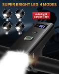 DARKBEAM Bike Light, High Lumens Super Bright Bicycle Front Headlight USB Rechargeable, Waterproof Cycling Lights 4-Mode for Night Riding, Road, Mountain, Safety, with LED Display & Light Sensor
