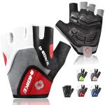 INBIKE 5mm Padded Half Finger Bike Bicycle Cycling Gloves Red Medium