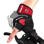 INBIKE 5mm Padded Half Finger Bike Bicycle Cycling Gloves Red Medium