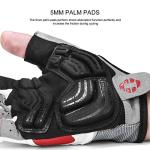 INBIKE 5mm Padded Half Finger Bike Bicycle Cycling Gloves Red Medium