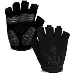 MOREOK Cycling Gloves Bike Gloves for Men/Women-[5MM Gel Pad] Half Finger Bicycle Biking Gloves for Cycling/Weight Lifting/Gym/Motorcycle/Rowing/Outdoor Sports-050-BLACK-XL