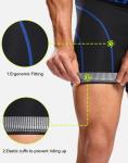 Bikewa Men's Cycling Underwear with Anti-Slip Leg Grips 4D Padded Bike Shorts MTB Liner for Bicycle Biking Riding(Black/Blue,M)