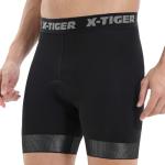 X-TIGER Cycling Underwear Mens Bike Shorts 5D Padded Mountain Biking Riding Shorts with Anti-Slip Leg,Bicycle Liner Shorts BlackGrey