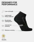 DANISH ENDURANCE Low-Cut Cycling Socks – Fast-Dry Bike Socks for Men & Women, 3-Pack, Black, Large